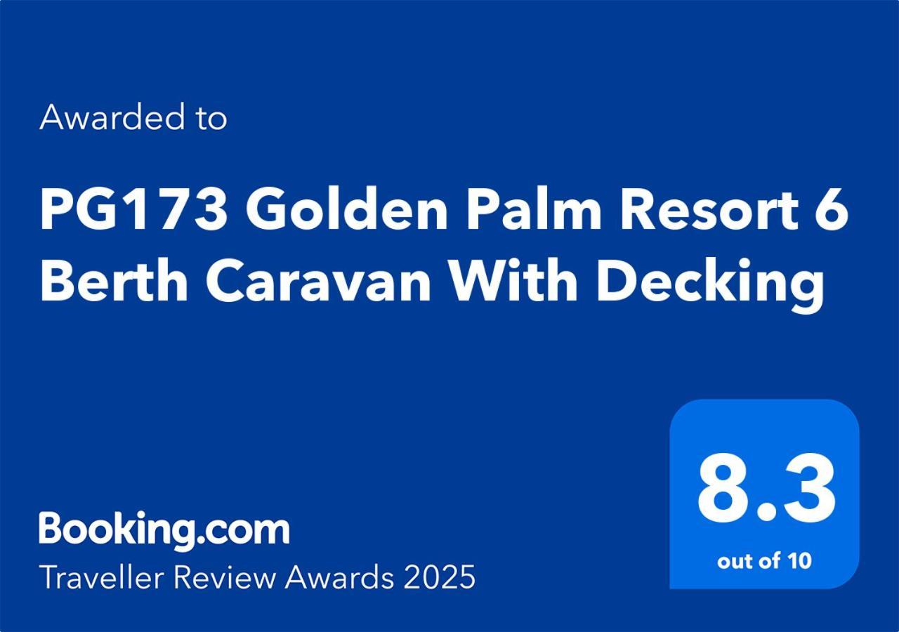 Pg173 Golden Palm Resort 6 Berth Caravan With Decking Чапъл Сейнт Лионардс Екстериор снимка